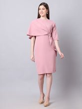 Exude Incandescent Draped Dress Dusty Pink Dresses