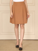 Exude Pleat Skirt Beige