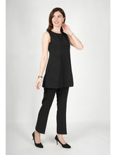Exude Resplendent Thigh Length Tunic with Trouser Black Co-ord Sets
