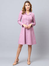 Exude Lilac Linen Blazer Dress