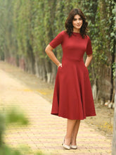 Exude Epitome Classic A-line Dress Red Dresses