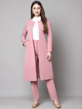 Exude Crowned Confidence Long Blazer (Dusty Pink)