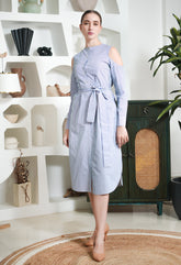 Exude Linen Stripe Dress