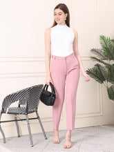 Exude Timeless Tranquility Front Pleat Trouser Dusty Pink Trouser