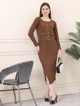 Exude Enchanting Button-down Crop Blazer Coffee Blazers