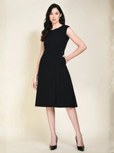 Exude Pride A-line Wrap Dress Black Dresses