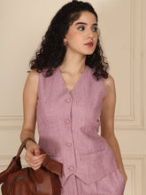 Lilac Linen Waistcoat Top