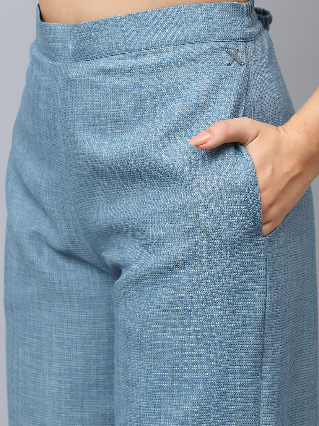 Exude Luxe Linen Set Cyan