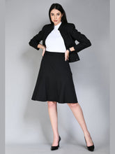 Exude Resilience Striped A-line Skirt Black Skirt