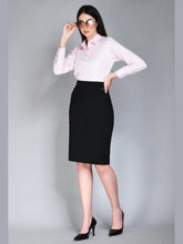 Exude Leadership Solid 4 Way Stretch Pencil Skirt Black Skirt