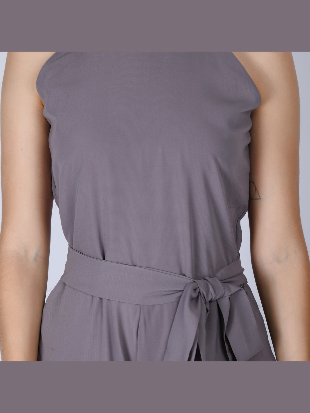 Exude Splendidness Extra Wide-Leg Jumpsuit Lilac Grey Jumpsuits