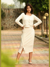 Exude Enchanting Button-down Crop Blazer White Blazers