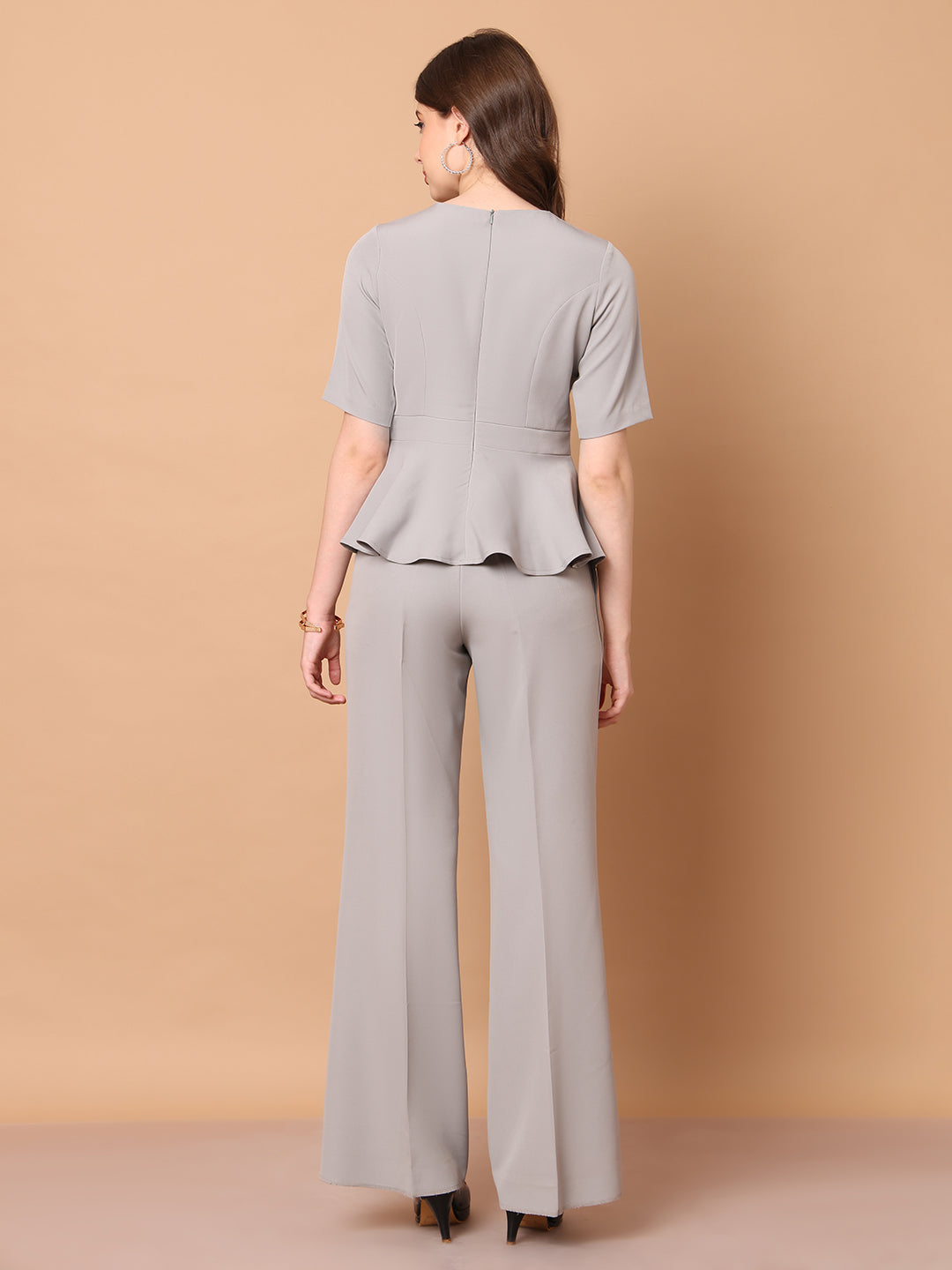 Exude Chic Revolution A-line Top Grey Tops