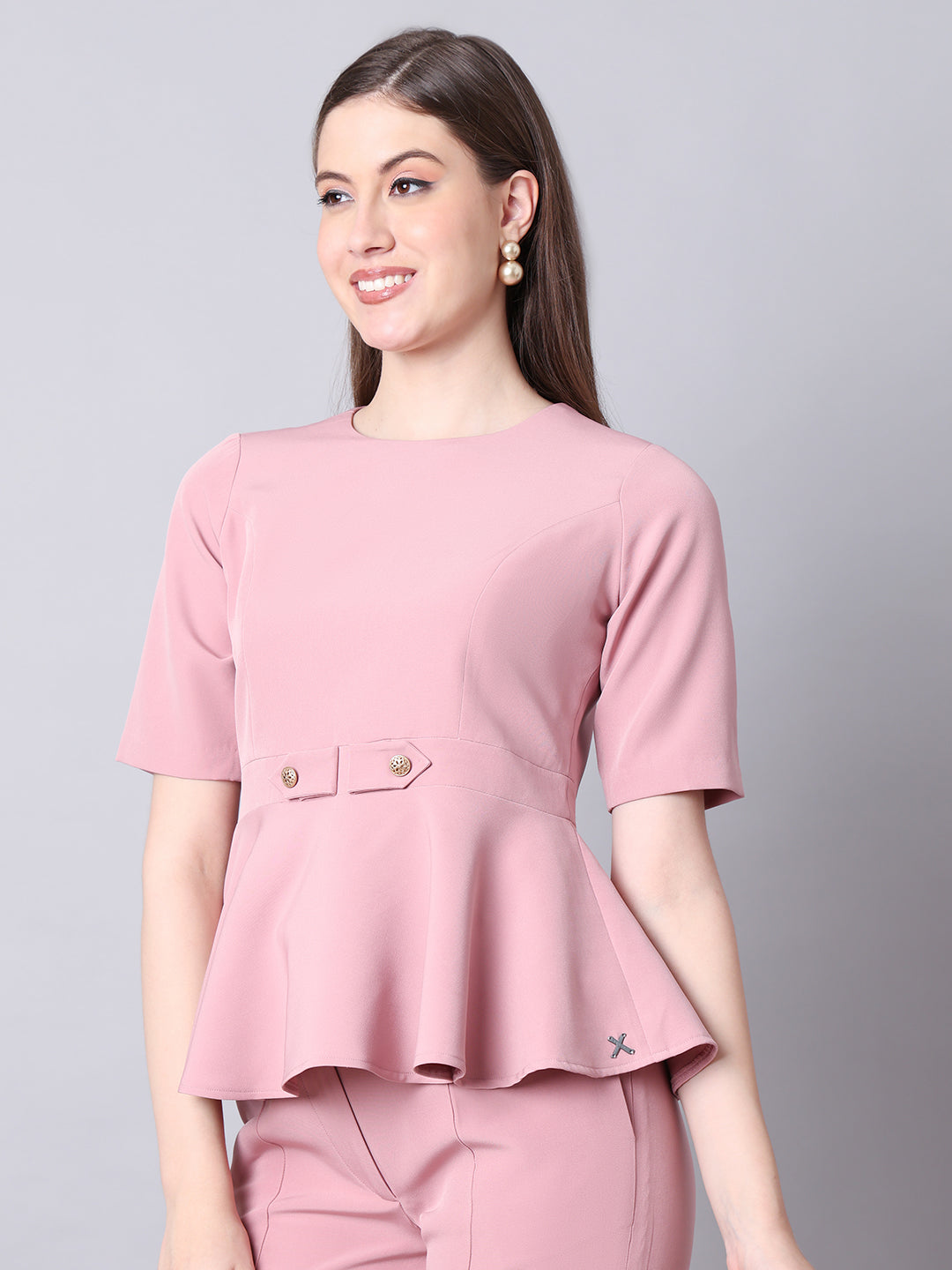 Exude Chic Revolution A-line Top Dusty Pink Tops