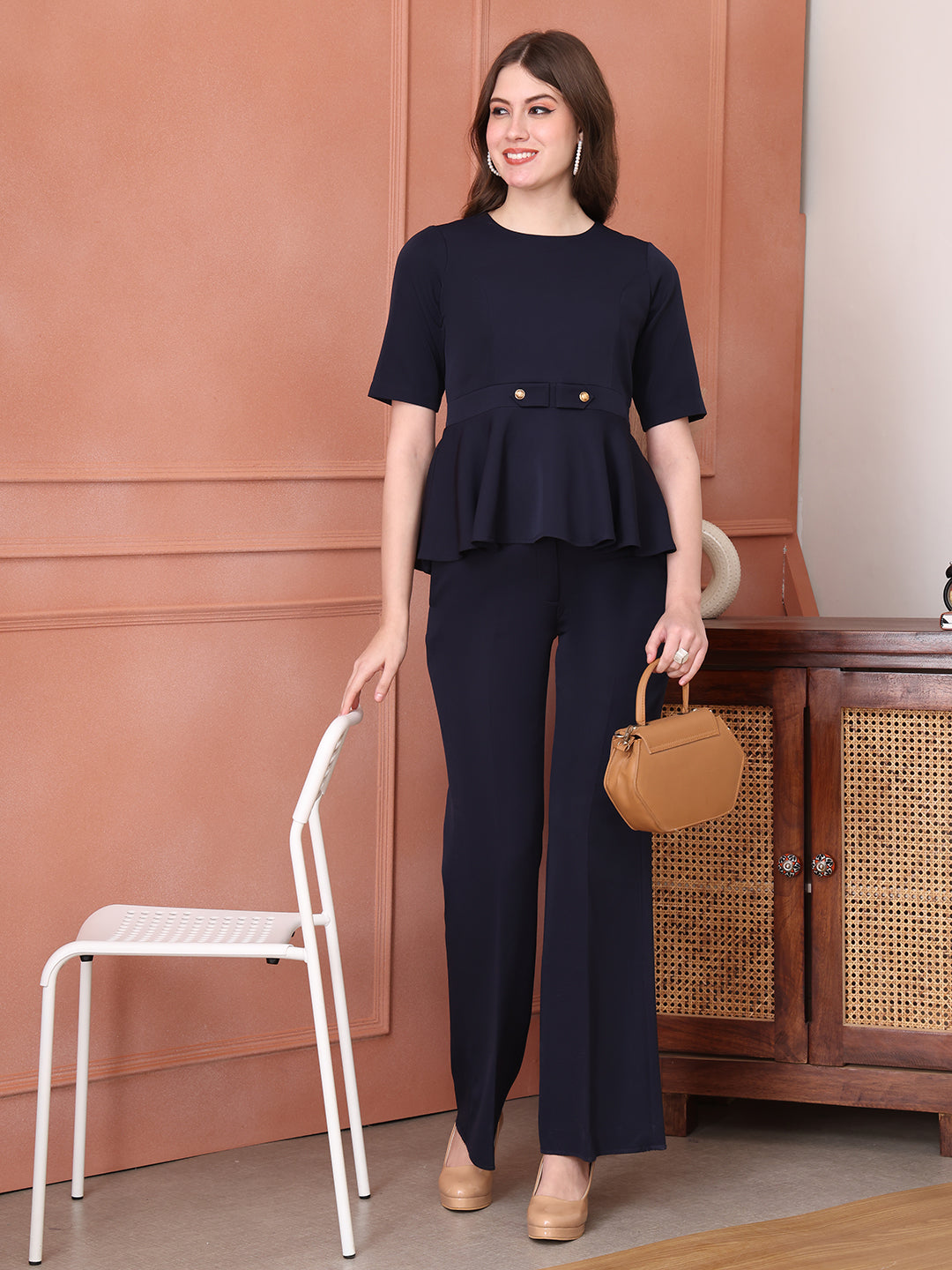 Exude Chic Revolution A-line Top Navy Tops
