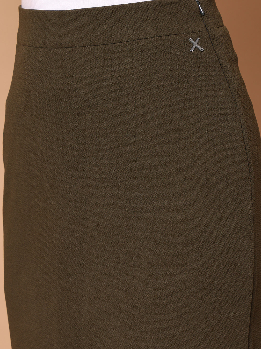 Exude Wanderlust Wardrobe, Fishtail Midi Skirt Olive 