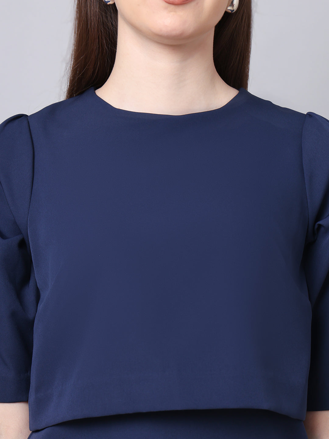 Exude Ethereal Oversize Top Dress Navy 