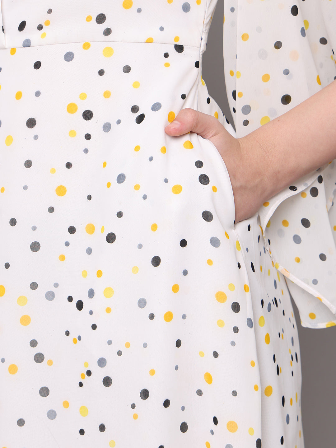 Exude Sun-soaked Polka Dot Dress White Dresses