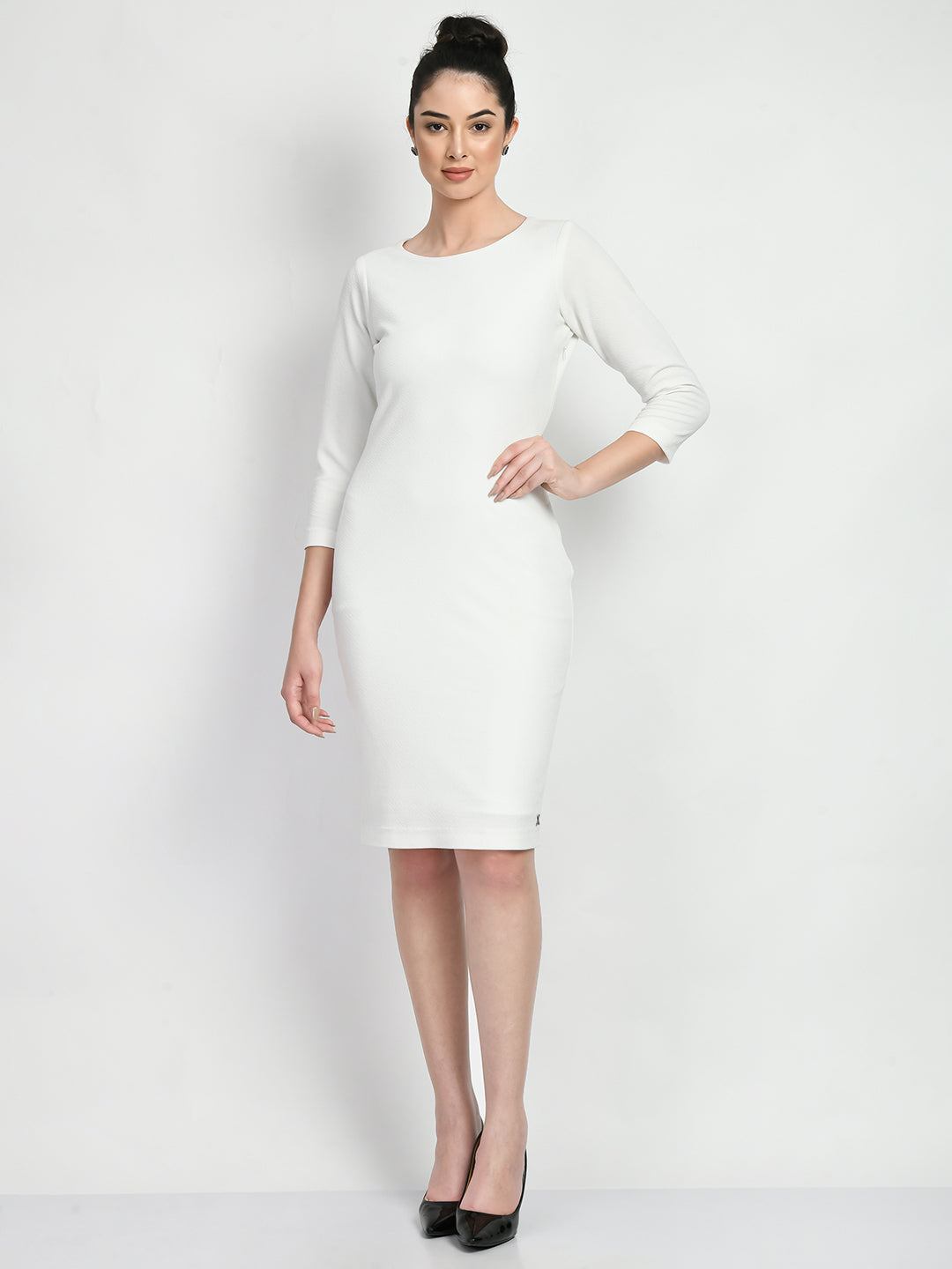 Exude Boldness Bodycon Dress White Dresses