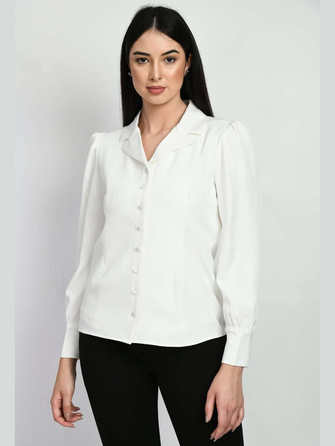 Exude Agility Blazer Top White Blazers