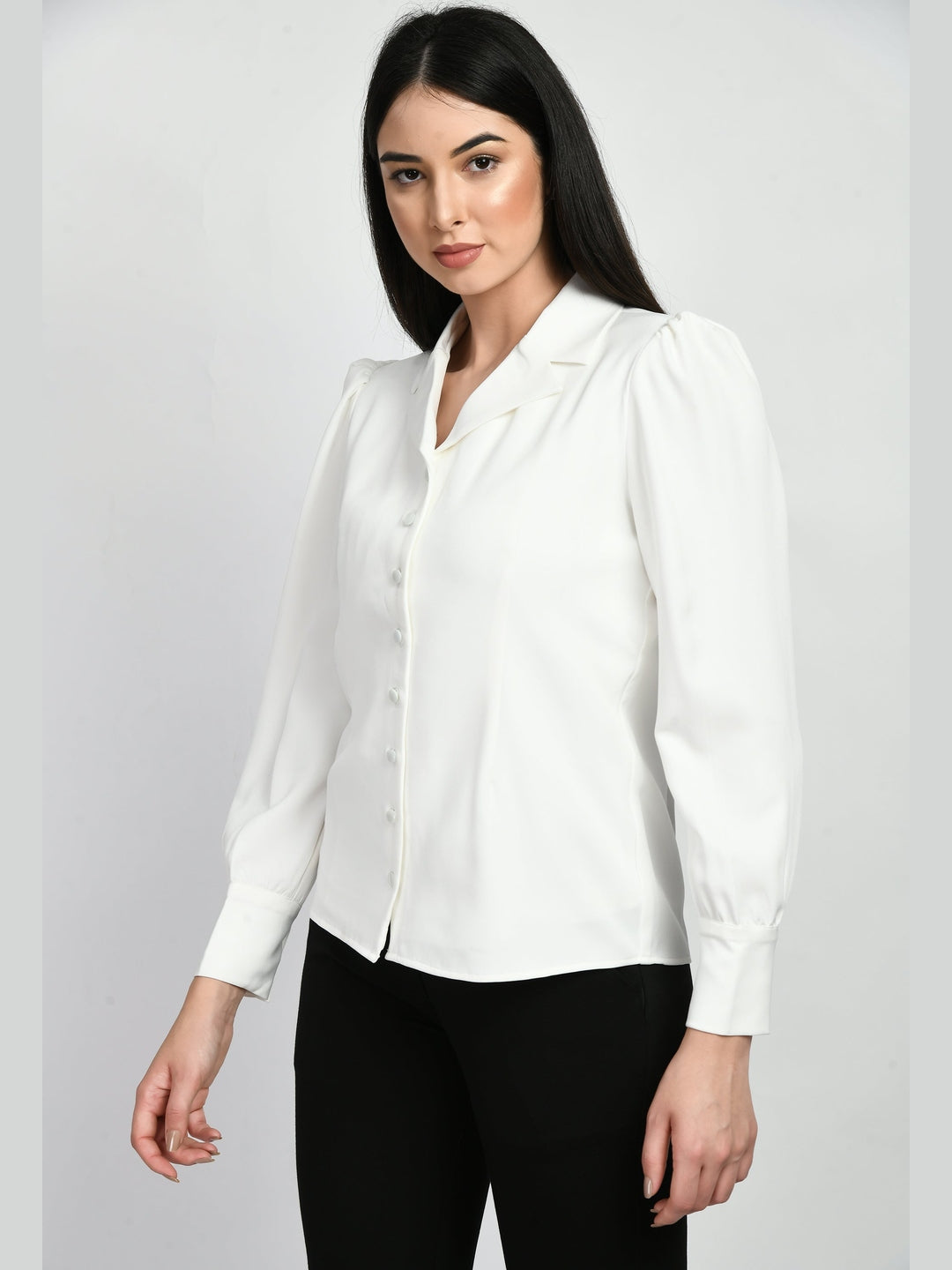 Exude Agility Blazer Top White Blazers