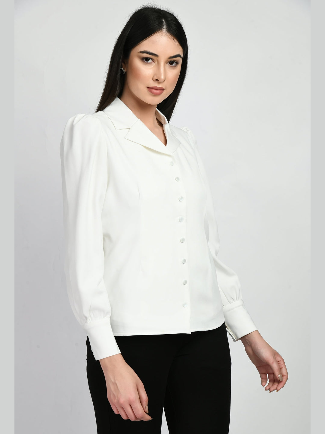 Exude Agility Blazer Top White Blazers
