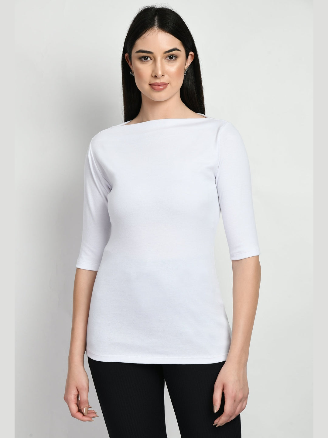 Exude Gratitude Boat Neck T-shirt White T-Shirts