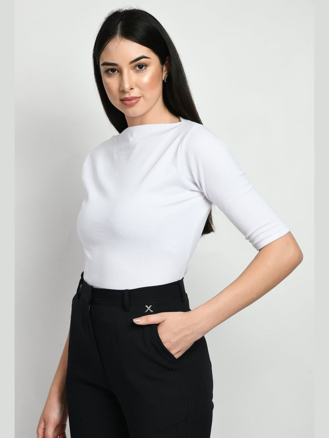 Exude Gratitude Boat Neck T-shirt White T-Shirts