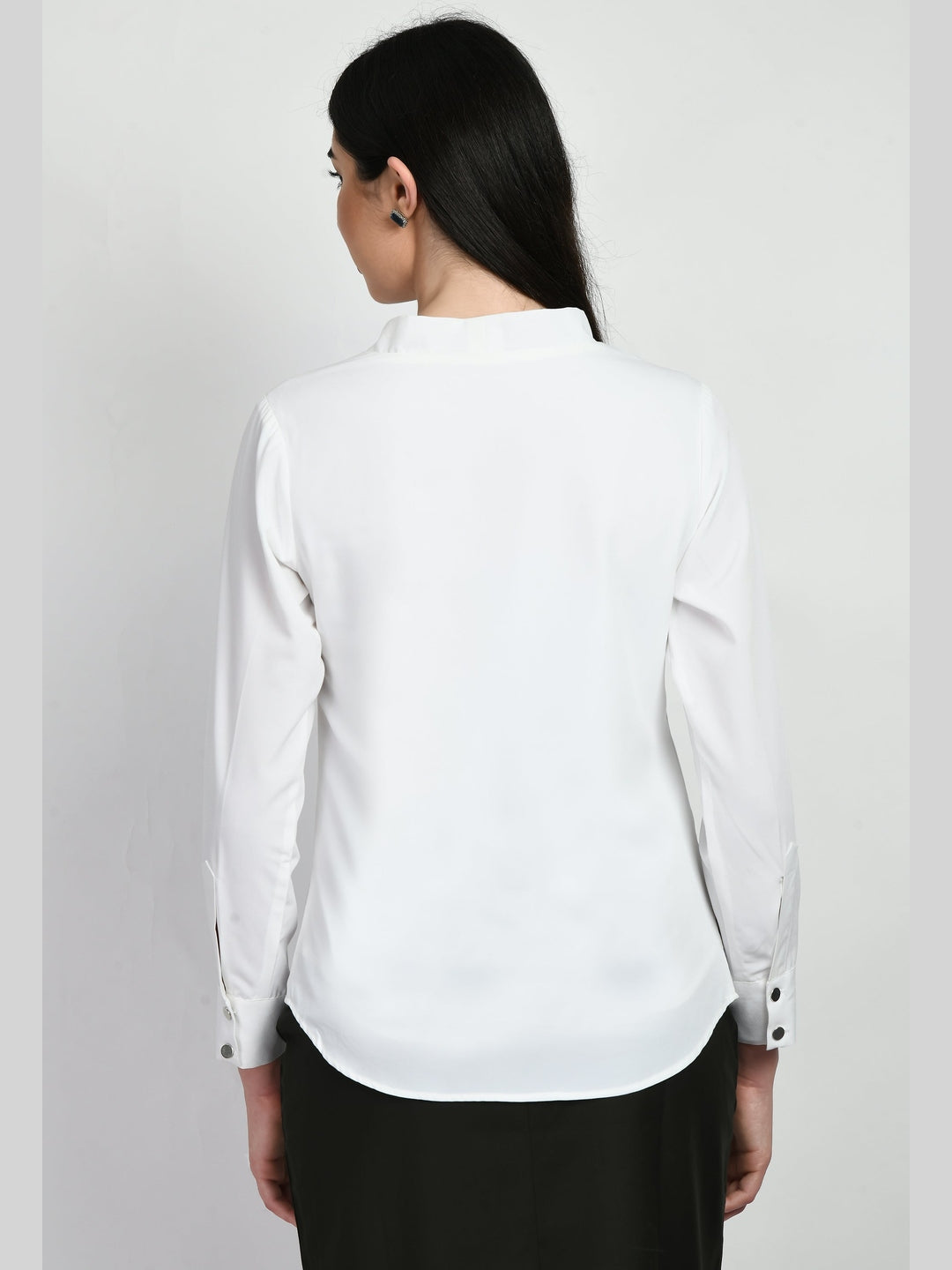 Exude Wisdom V-neck Tie Up Top White Tops