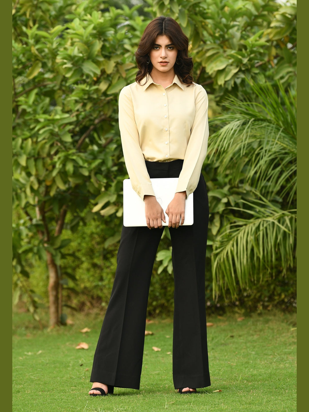 Exude Charisma Long Sleeves Formal Shirt Sunset Yellow Shirts