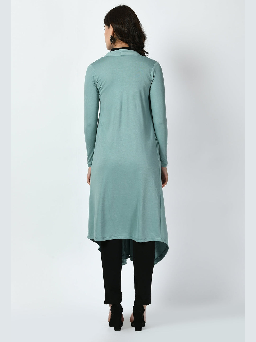 Exude Supreme Longline Shrug Cyan Blue Shrugs