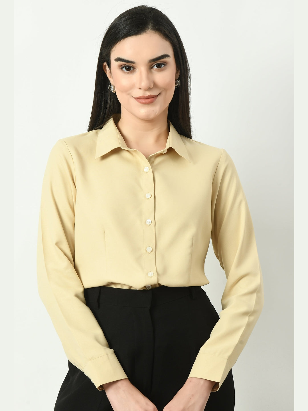 Exude Charisma Long Sleeves Formal Shirt Sunset Yellow Shirts