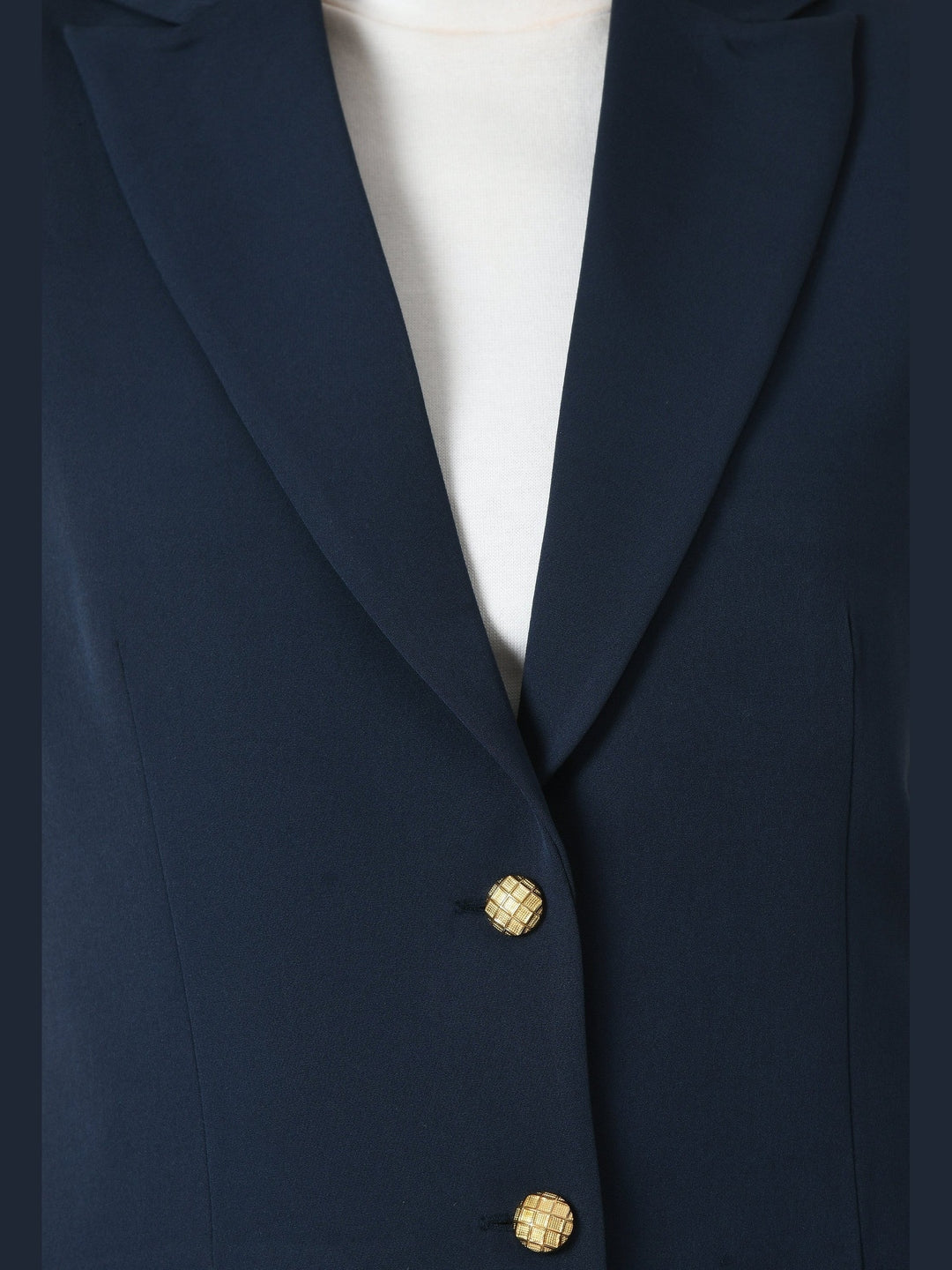 Exude Aspiration Sleeveless Blazer with Bootcut Trousers Navy Co-ord Sets