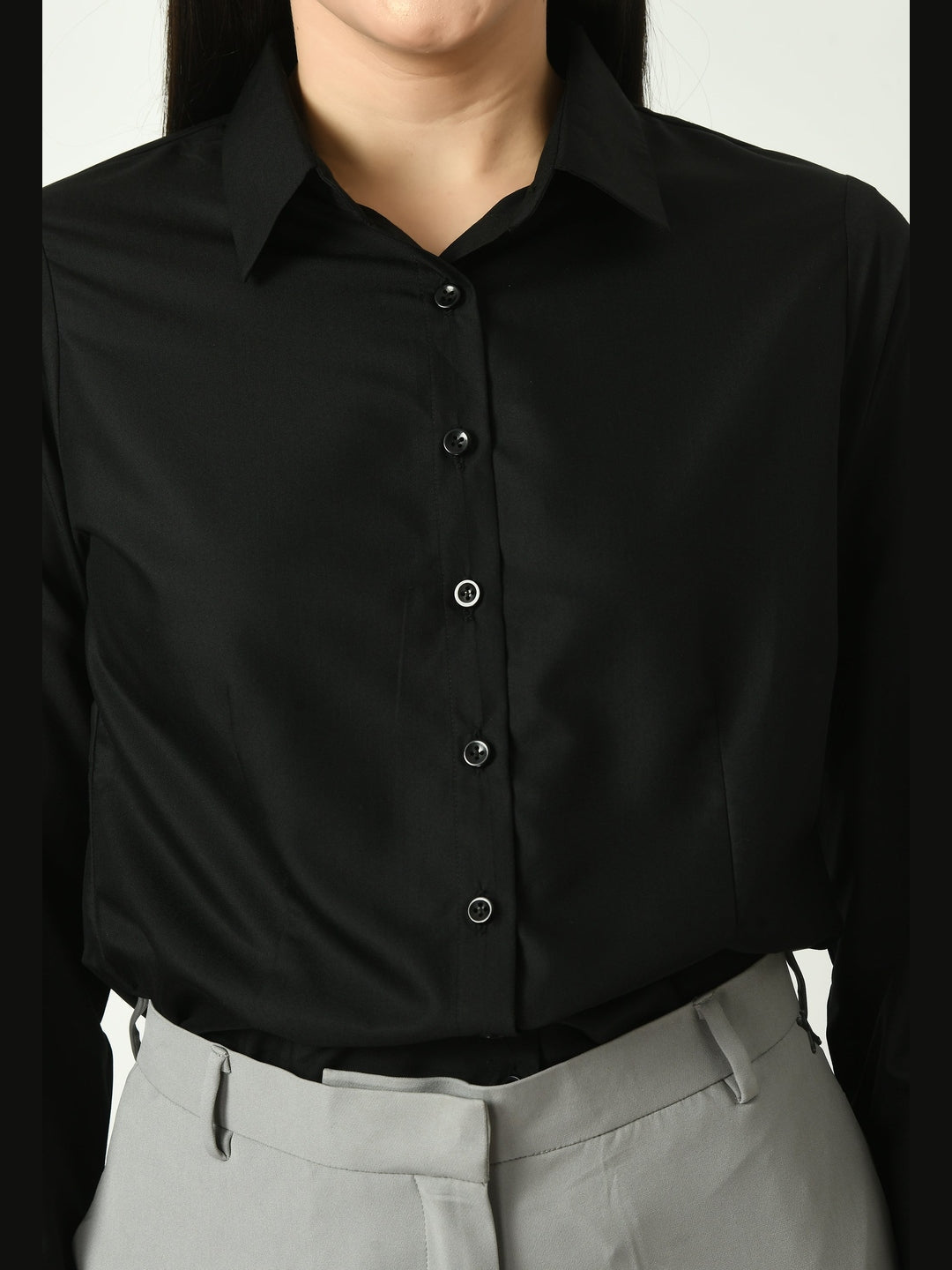 Exude Charisma Long Sleeves Formal Shirt Black Shirts