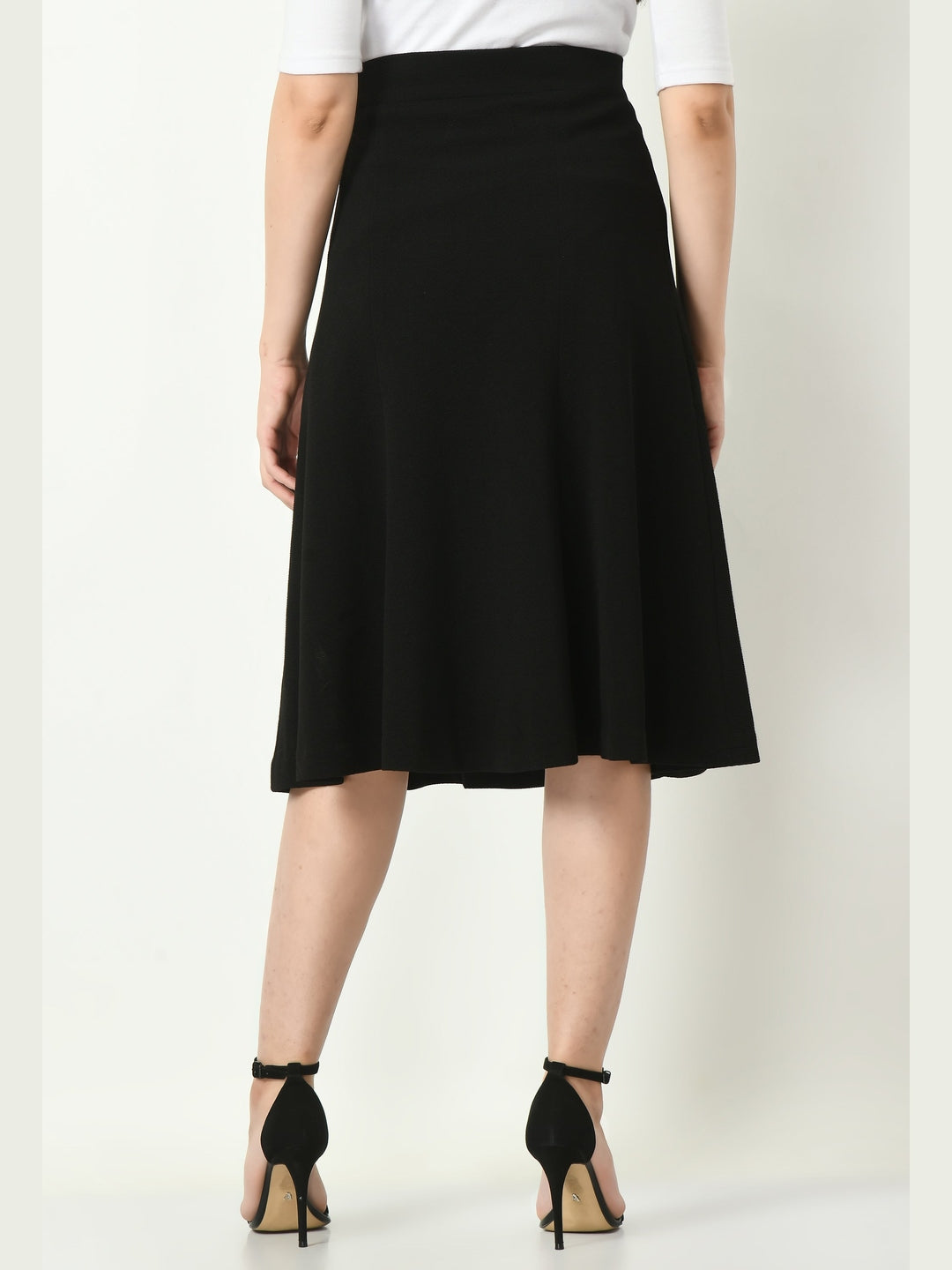 Exude Victory A-line Midi Skirt Black Skirts